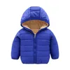 Kış Kız Bebek Giysileri Uzun Kollu Toddler Snowsuit Katı Sıcak Bebek Bebes Erkek Ceket Kaban