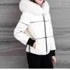 2021 Новые женские зимние овцы делиться пальто дамы высокая талия тонкий искусственный меховой куртка женская подделка лисы мех с капюшоном короткое пальто o4 y0829