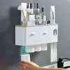 GESE Set invertito ad adsorbimento magnetico Portaspazzolino Distributore automatico di dentifricio Spremiagrumi Accessori per il bagno285g