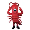 Performance Red Lobster Mascotte Kostuum Halloween Kerstfeest Fancy Party Cartoon Karakter Outfit Pak Volwassen Vrouwen Mannen Jurk Carnaval Unisex Volwassenen