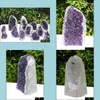 Loose Gemstones Biżuteria Naturalny Ametyst Geode Kwarcowy Klastr Kryształowy Specimen Dostawa Drop Drop Dostawa 2021 O9BCI