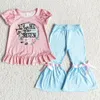 Bütün kız bebek kıyafetleri Paskalya Kids Butik Kıyafet Tavşan Baskılı Sevimli Çocuk Giyim Moda Bahar Kısa Sleeve Kızlar Bel1372161