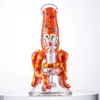 Oczy w stylu Halloween Teetch Unikalne szklane bonga Fajki wodne Fajki wodne Prysznic Perc Octopus Oil Dab Rigs Beaker Bong 5mm Grube mini zestawy woskowe z miską