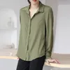 Blusas Mujer De Moda Chemises à manches longues pour femmes Chemises élégantes à col rabattu en mousseline de soie Bureau Lady Blouses 6070 50 210427