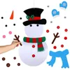 Доставка океана DIY ощущается Рождественский снеговик висит украшения Новогодняя дверь Искусственная стена настенные украшения Xmas Детские подарки аксессуары YL0341