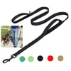 Großer Hunde-Traktionsgürtel, doppelte Handleine, großes und mittleres Nylon-verdicktes reflektierendes Seil 210729