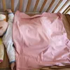 Berretti Geebro Baby Cotton Tinta unita Coperta morbida Biancheria da letto calda per neonati Swaddle Avvolgere per dormire a maglia Accessori per bambini