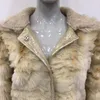 여성용 모피 가짜 진짜 양피 금 겨울 코트 패션 우아한 겉옷 자연 양은 두꺼운 양면 대형 전단