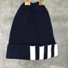 Ball Caps Fashion 2021THOM Brand Knitted Winter Warm Beanies Casual Hip Hop Men Women Wool Cotton Elastic Hats Unisex6315780