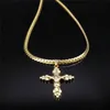 2021 Rvs Cross Hangers Chains Women/Men Gold Color Small Statement Chain Jewellery Collier Croix N8000S03