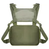 Sacchi per roba Borsa sul petto Molle Combattimento militare Pacchetto frontale Gilet Zaino Hip Hop Tracolla staccabile Tasche con cerniera Borse da caccia all'aperto