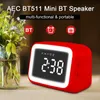 Portable Speakers High Quality AEC Smart Mini Bluetooth Speaker With TF Player And Volume Control BT511 Small Nice!!! Digital Display