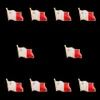 10 sztuk / zestaw Malta patriotyzm National Flag Flaga Lapel Pin Hat / Tie / Hack Safety Pins