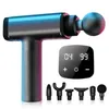 New Massage Gun Muscle Relaxation Fascia Gun USB Charging 6Heads Vibration Fitness Equipment Body Massager H1224