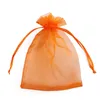 25 pçs / lote Organza Jewelry Bags Embalagem Drawable Presente De Casamento Saco Sachet Printing Printing Logo
