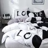 Aggcual Couple love king size bedding set luxury bed quilt comforter printed duvet cover set double bed Polyester textile be04 211007