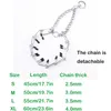 XPangle Acciaio inox Acciaio inox Catena per cani Collare per cani Forning Prong Regolabile Pinch Cane Collars Pet Cloke Collari per cani medio di grandi dimensioni 210712