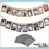 Frames vormen kunst ambachten geschenken tuin 10 pc's combinatiepapier met clips en 2dot2m touw 6 inch muur po frame diy hangende foto