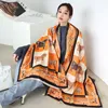 Luxury Design 2021 Horse Print Cashmere Scarf Women Pashmina Shawls Wraps Thick Warm Female Echarpe Blanket Scarves Q0828
