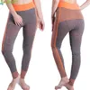 Kvinnor fitness sexig gym yoga byxor hög midja push up mesh benging andning sport kvinnliga täta leggings sömlösa 20