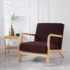 Hem Textil Fåtölj Slipcover Cover Stretch Wood Arm Chair With Zipper Protector Elastisk Modern Bankettsäte D30 Skydd