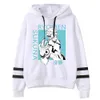 Mäns Hoodies Jujutsu Kaisen Kvinnor Pullovers Hoodies Sweatshirts Sukuna Print Anime Hoody Streetwear Striped Tops Y0319