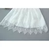 Hurtownie letnie dziewczyny party sukienka białe koronki sukienki kwiatów na wesela ubrania E17132 210610