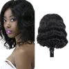 Perruque brésilienne de cheveux humains Remy, Body Wave U Part Bob courte, densité 150%, pour femmes noires