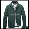 Outerwear & Coats Apparel Drop Delivery 2021 Fall-Jacket Men Black Overcoat Casual Jackets Mens Outdoor Windbreaker Coat Jaqueta Masculina Ve