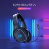 Wireless headphones LED light wired headset with double Microphones Wired Cable Deep Bass HiFi stereo gaming headsets for PC,SMARTPHONE, IPAD ETC