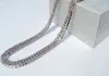 Knappe 18 k Fine White Solid Gold Chain Finish Zware 10mm Miami Cubaanse Link Ketting 24"