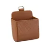 Bilarrangör Outlet Vent Seat Back Tidy Storage Box Coin Bag Case Pocket Hanging Holder Pu Leather Pouch Automobil Accessoriescar