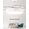 Niewidzialna lampa wentylatora sufitowa salon nowoczesna prosta jadalnia sypialni z elektrycznym fanem Housholu LED