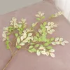Fleurs décoratives couronnes concepteur main Bouquet Simulation fausse feuille rayée nordique décoration de la maison petit frais coréen rose