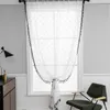 Curtain & Drapes Black Lace Tulle Window Screen Sheer Curtains For Bedroom Living Room Voile Blinds Home Deco Kitchen Treatment