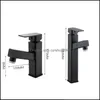 Bathroom Sink Faucets Faucets, Showers & As Home Garden Pl Out Basin Faucet Single Handle Cold Water Tap Deck Mount Chrome Black1 Drop Deliv