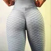 Tryck upp leggings märke sport kvinnor leginer fitness hög midja sweatpants anti cellulite pantalon taille haute plus storlek 211204