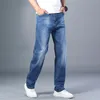 Mäns jeans tunna rakt lös i 6 färger tillgängliga för sommaren 2021 klassisk stil avancerade stretchbyxor varumärke