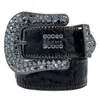 2021 Designer Belt =Simon Belts for Men Women Shiny diamond belt black Noir Classic black25289803