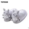 Mulheres Mulheres Furry Chinelos Dos Desenhos Animados Duck Unicorn Slides Cute Animal Flow Flops Casa Chinelos de Algodão Quente Indoor C0330