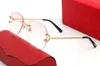 Lunettes de soleil classiques pour hommes Design de marque UV400 Lunettes de vue Cadre en métal doré Lunettes de soleil Hommes Femmes Cadres de lunettes en alliage de fil minuscule avec boîtes rouges Lunettes De Soleil