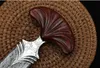 Fan Shaped Push Knife Hand Stab Thorn Damascus Blade Red Sandalwood Handle Camping Tactical EDC Survival Tool Knives Xmas Gift a3156