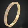 Zlxgirl Jewelry High Quality Women Size Micro Pave Setting Bangle Jewelry Fashion Women's Wedding Bracelet Bangle Free Bags Q0717