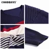 COODRONY Sweaters Thick Warm Pullover Men Casual Striped V-Neck Sweater Men Clothing Autumn Winter Knitwear Pull Homme 8162 211102
