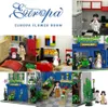 Creator city street view European florist moc building block figures Streetscape flower shop bricks toys collection for gifts Q0823