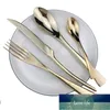 Svart guld dinnerware set 304 rostfritt stål bestick set sharp biff knivar gaffel skedar middag köksplattor silverare1 fabrikspris expert design kvalitet