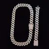 Collana a catena Hip Hop da uomo 20mm pesante rombo Catene cubane Collana Bling ghiacciata gioielli di moda per regalo 2202124378081