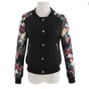 Mode Summer Print Bomber Jacket Manteau Femmes Mince Femelle Rétro Manches Longues Basic S Plus Taille Vêtements 210922