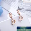 Vintage De Luxe Lettre D Boucles D'oreilles En Cristal Pour Les Femmes En Acier Inoxydable Or Petit Délicat Boucles D'oreilles Marque De Mode Bijoux Cadeau Usine prix conception experte Qualité