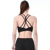 Gymkläder Impact Criss Cross Workout Sport Bras för Kvinnor Strappy Criscross Bra Yoga Running Fitness Athletic ActiveWear Topps